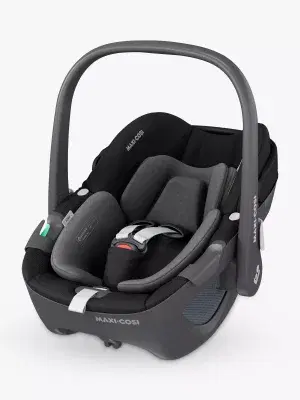 Maxi-Cosi Pebble 360 i-Size, Baby Car Seat, 360 Car Seat Newborn, 0-15 Months (40-83 cm), One-Hand Rotation, ClimaFlow, Easy-in Harness, G-Cell Side Impact Protection, Essential Black